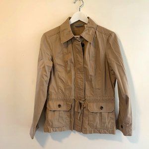 Liz Claiborne Khaki Tan Cargo Utility Buttoned Jacket M